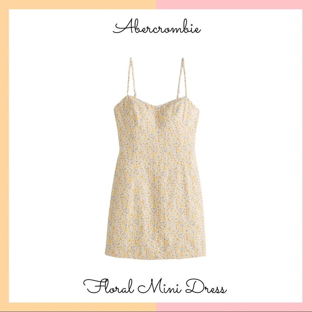 Abercrombie Yellow Floral Mini Dress (NWOT)